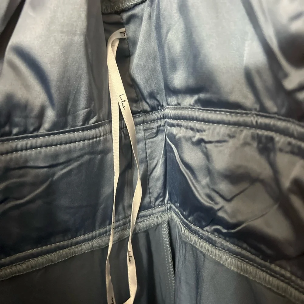 Lulu's Blue Ruffled Tie Front Midi Dress - Picture 10 of 10